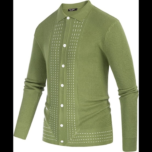 New Mens Classic Striped Collar Sweater Multiple Sizes - Picture 1 of 1